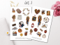 Preview: Autumn Girls Sticker Set